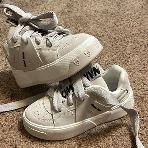 Grey & white suede Cali Naked Wolfe sneakers